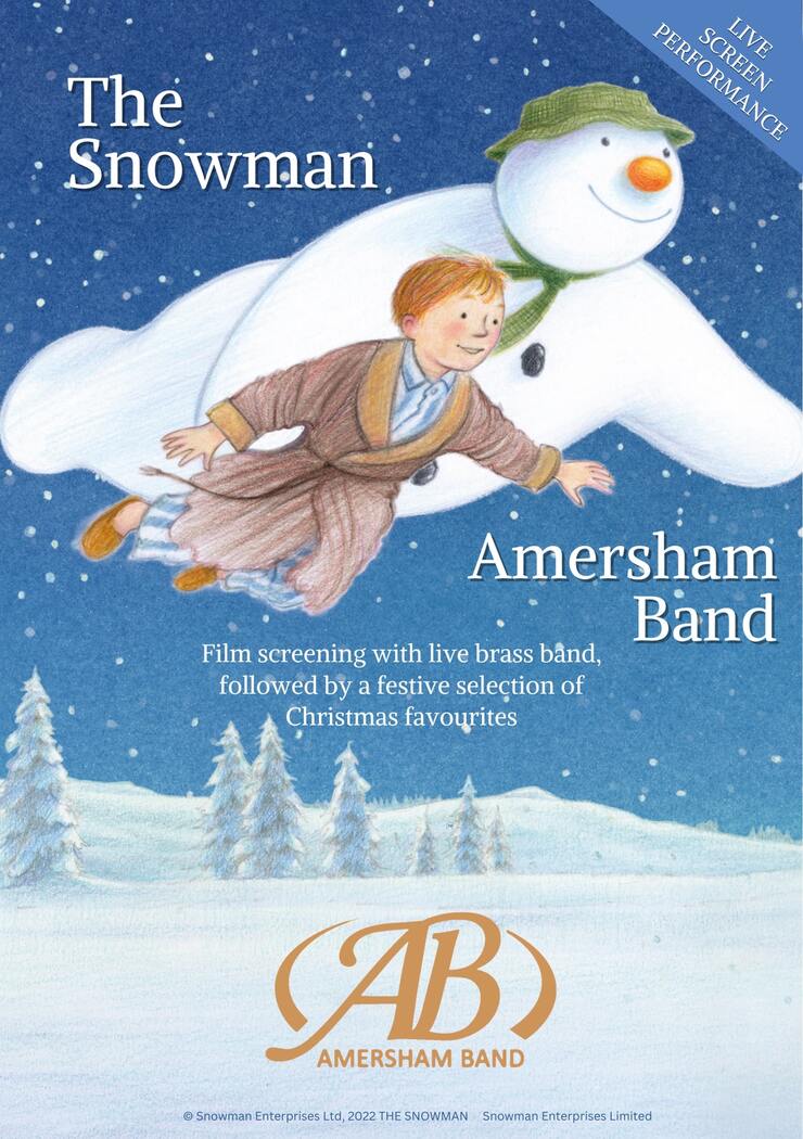 The Snowman with live brass band poster